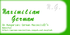 maximilian german business card